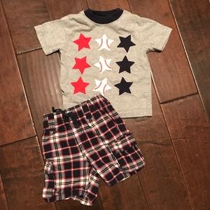 Gymboree baseball matching shirt set. 12-18 mos